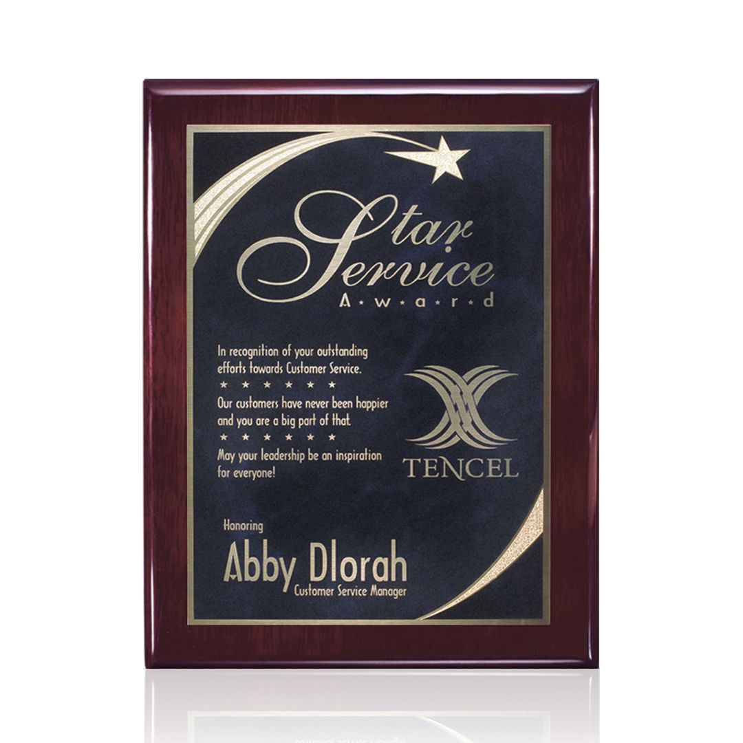 Oakleigh/Birchcliff Plaque - Rosewood Finish 7