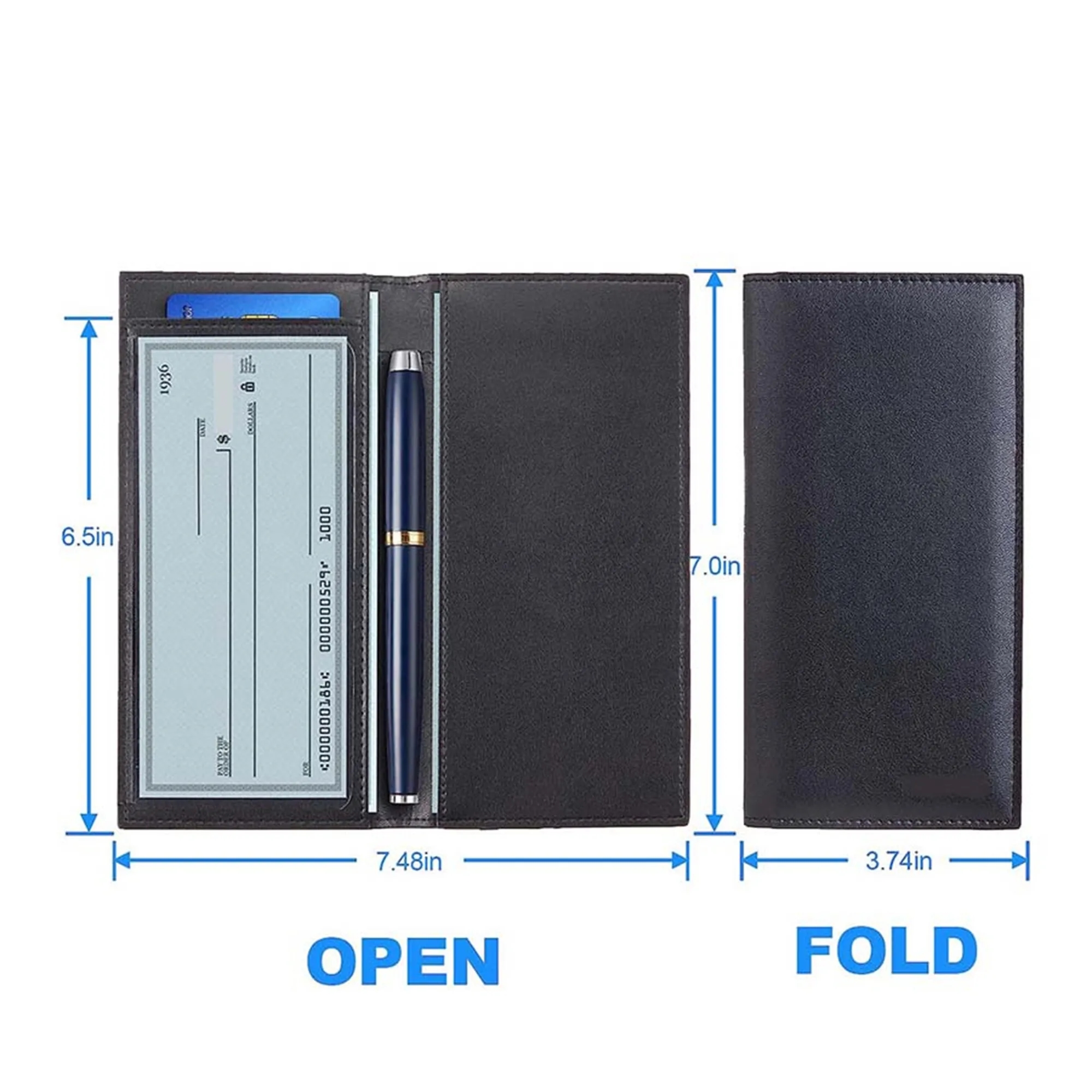 Premium Leather Checkbook Cover 2