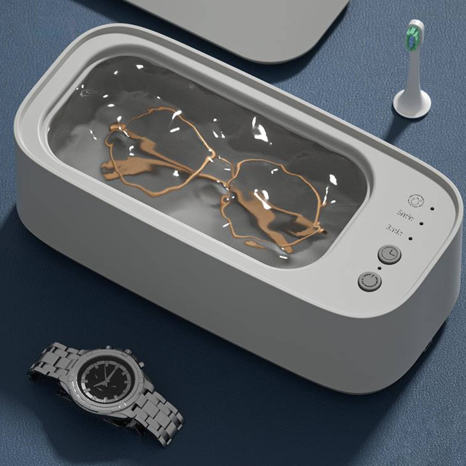 45kHz Jewelry Watch Ring Glasses Ultrasonic Cleaning Machine 3