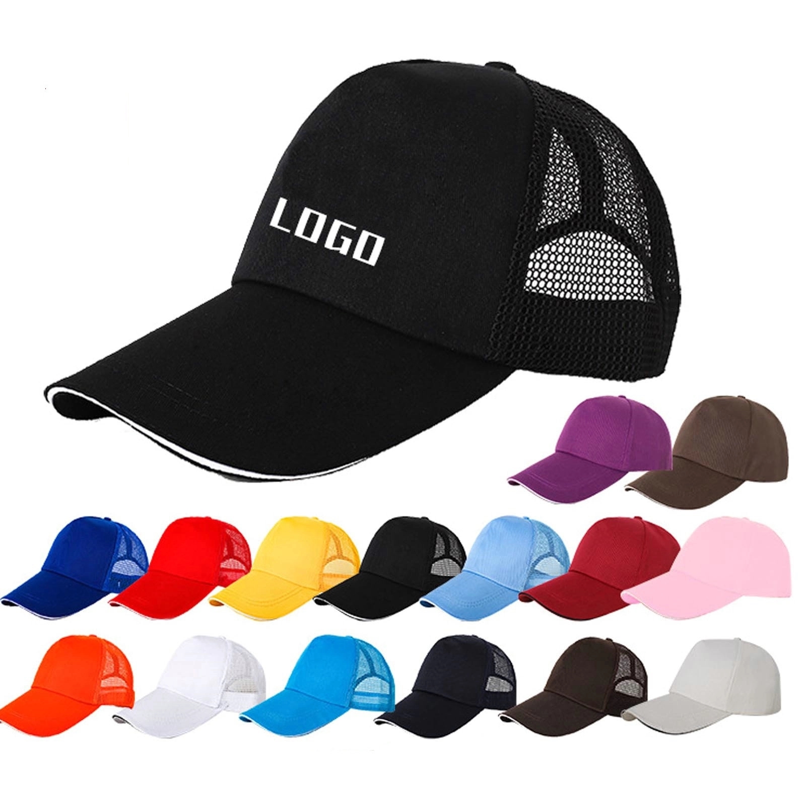 Samll Moq 50pcs Panel Polyester Mesh Back Cap 1