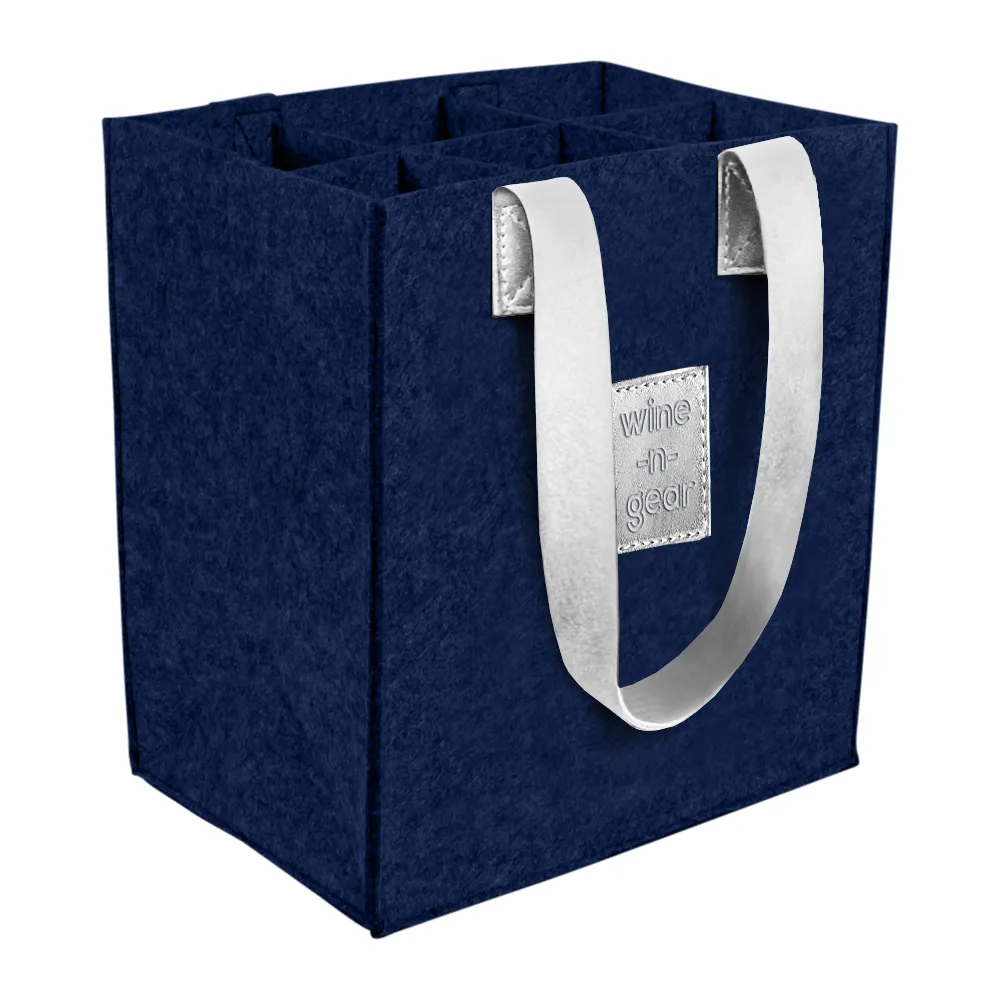 6-Bottle Felt Wine Tote 13