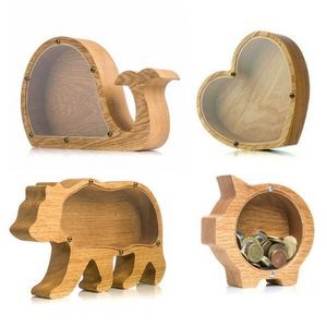 Handcrafted Wooden Money Saving Box 2