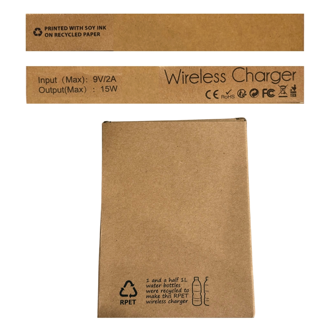 EcoTech Eco-Friendly 15W Wireless Fast Charging Power Bank with Light-Up Logo 10