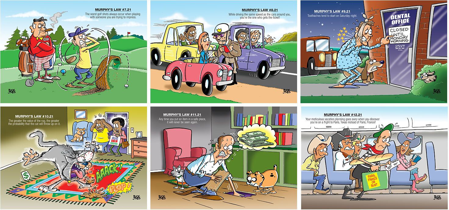 MURPHY'S LAWS STAPLED WALL CALENDAR 20