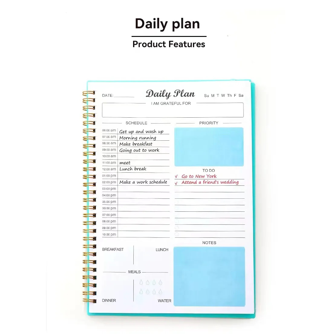 Custom Cross-border Amazon English Weekly/Daily Planner 4