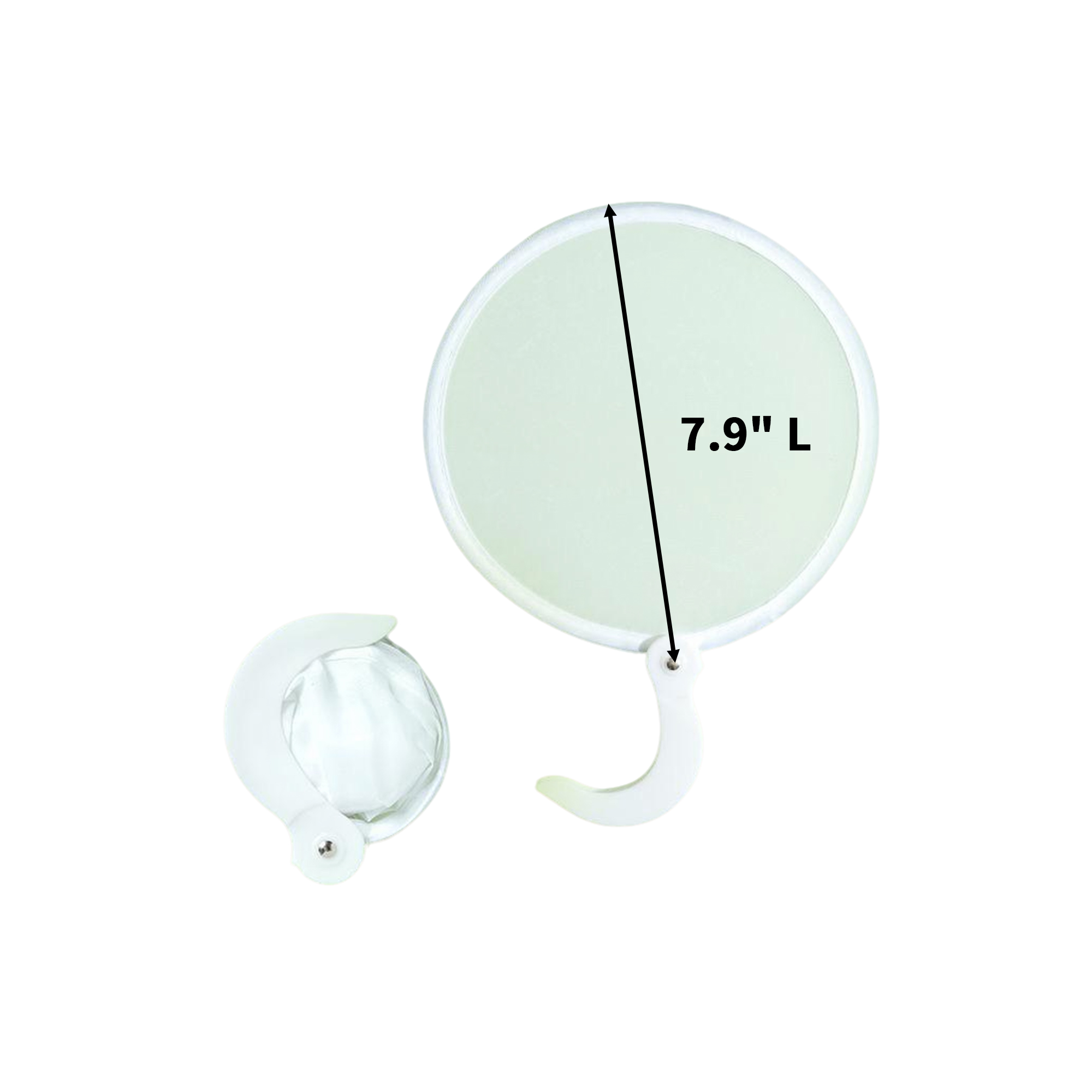 Polyester Folding Hand Fan 7.9" Diameter 3