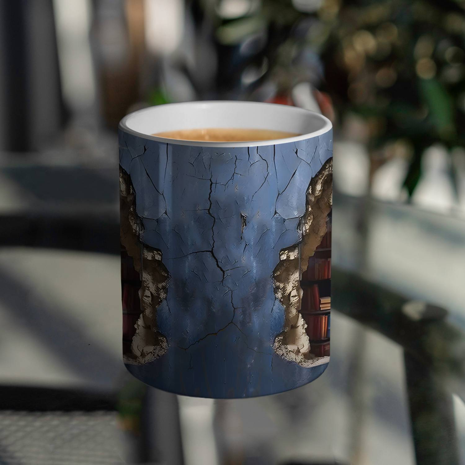 11Oz 3D Effect Bookshelf Ceramic Mug 5