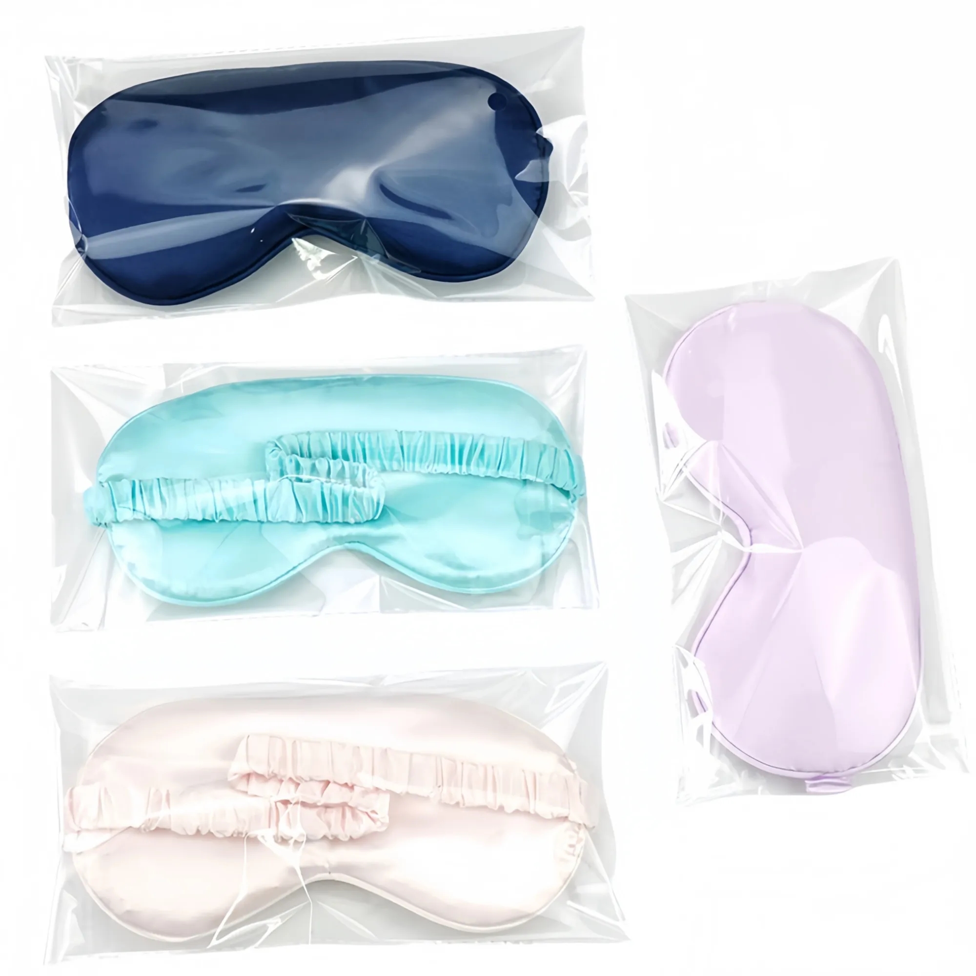 MOQ100 Solid Color Polyester Blackout Sleep Mask 3