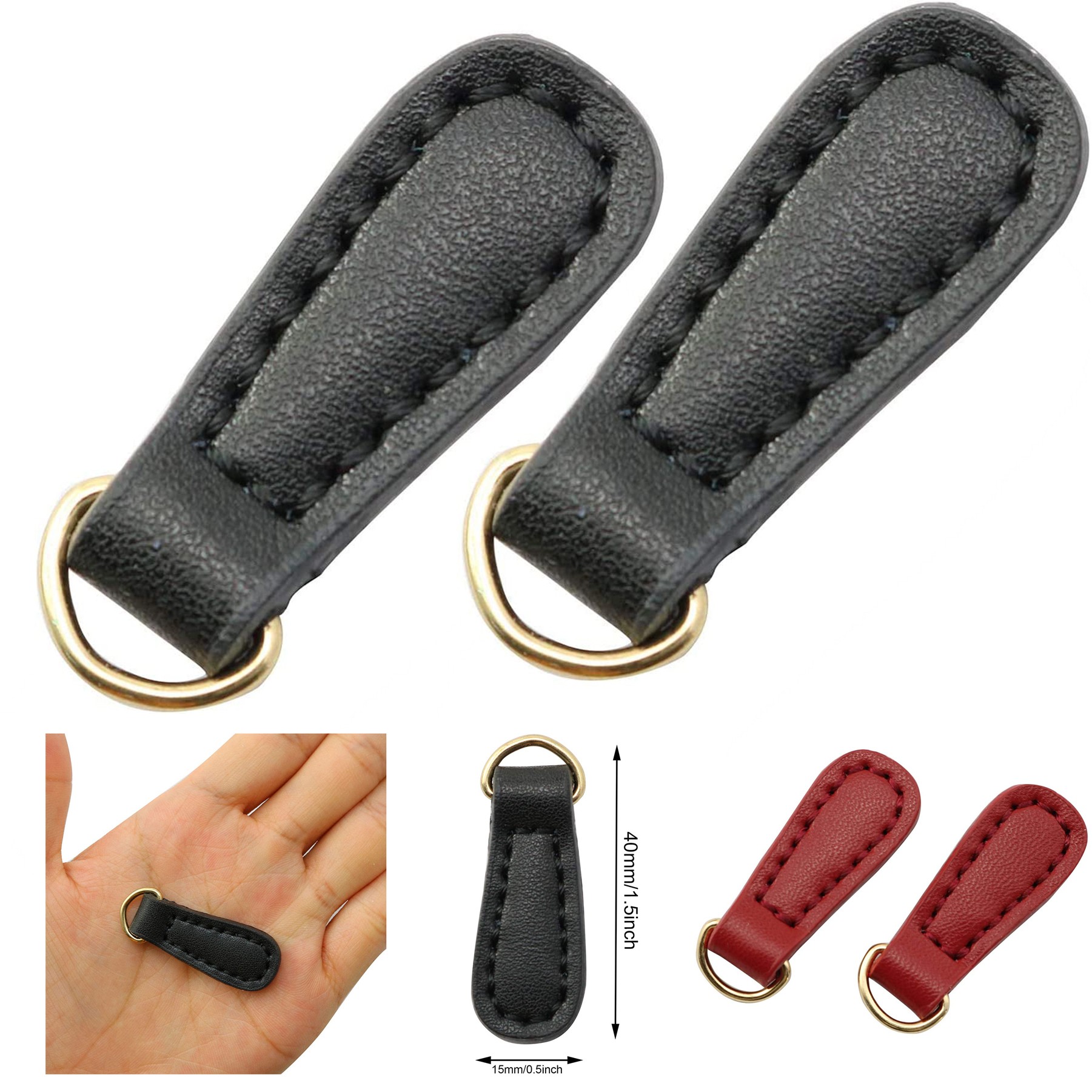 Genuine Leather Zipper Pull 1