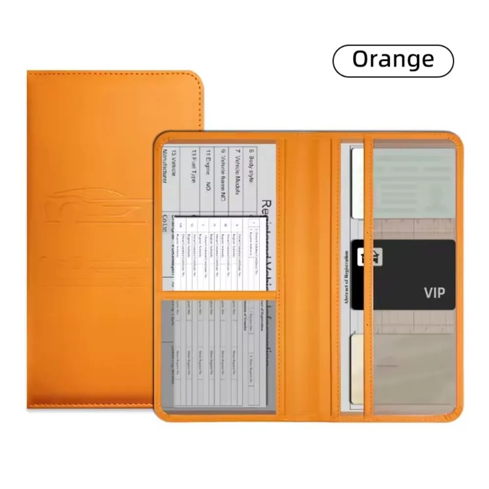 Leather Car Registration And Insurance Holder 19