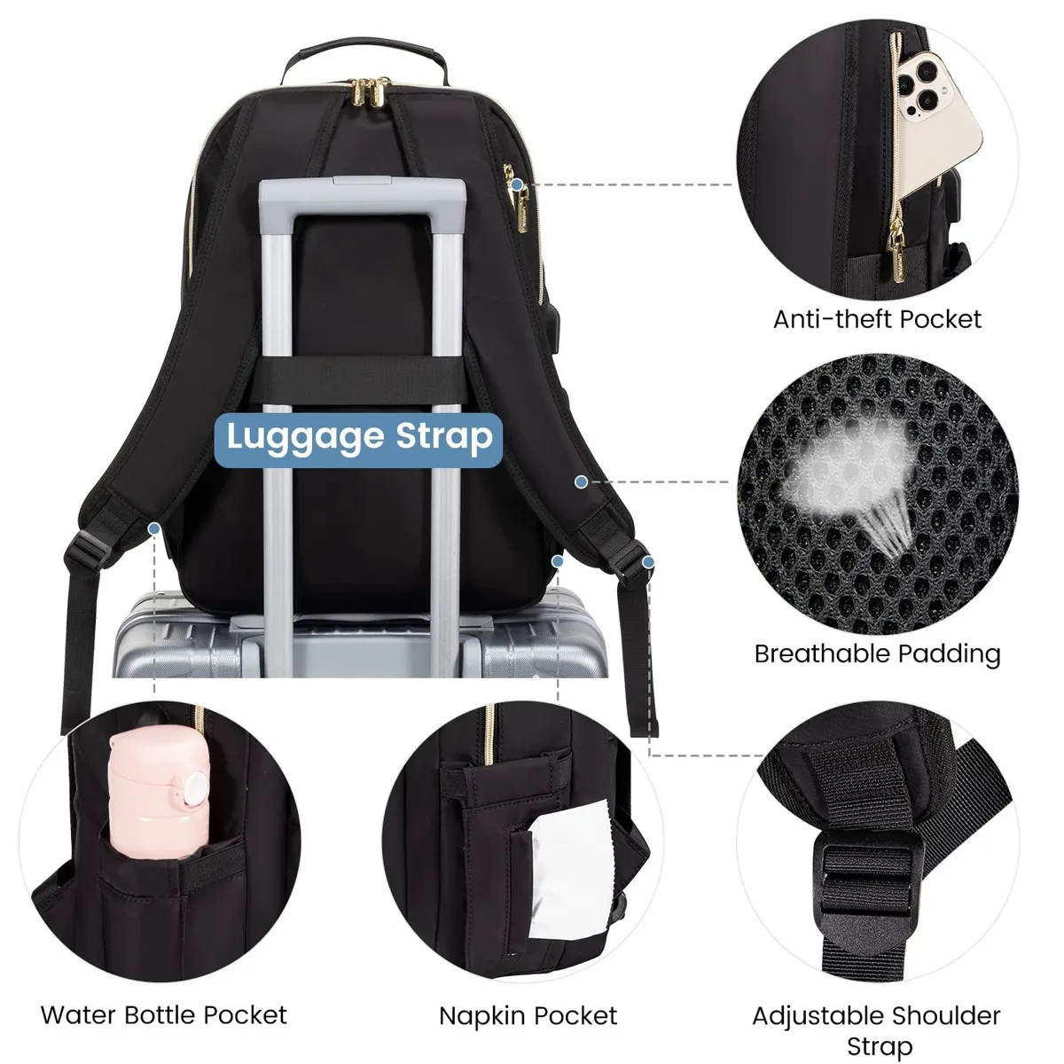 Laptop Backpack With USB Port 2