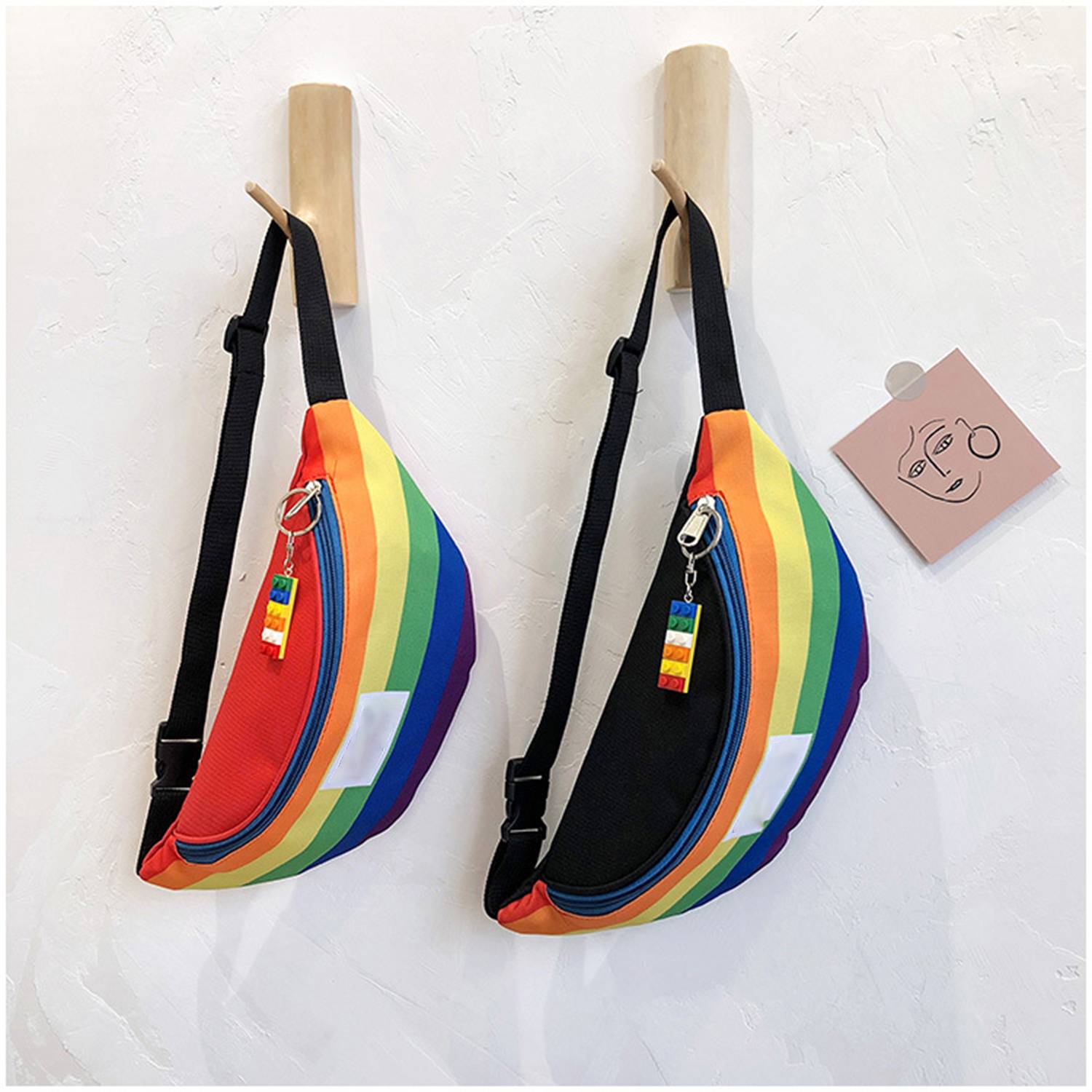LGBT Rainbow Fanny Pack Gay Pride Waist Bag Strip Chest 7