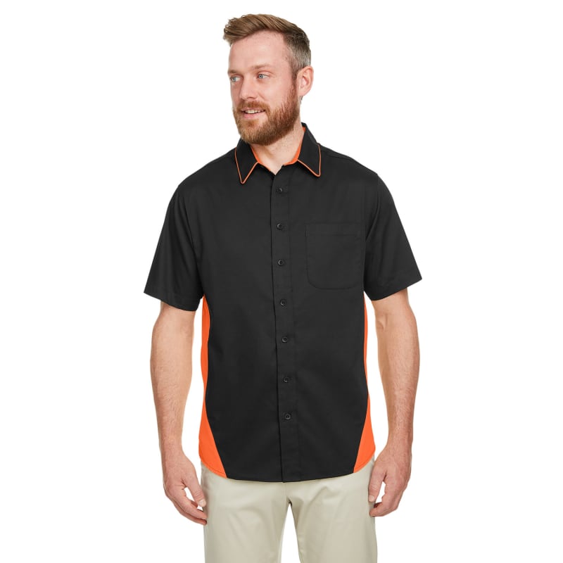 Harriton Men's Tall Flash IL Colorblock Short Sleeve Shirt 22