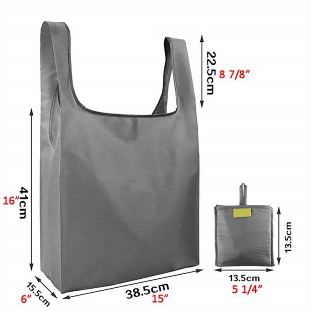 Folding Reusable Tote Grocery Bag, custom tote bag with logo imprint 2