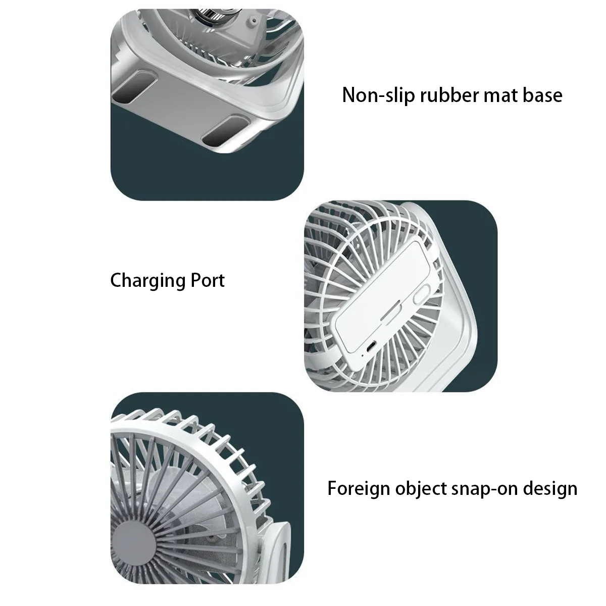 Camping Usb Mini Desktop Fan Rechargeable Long Battery 7