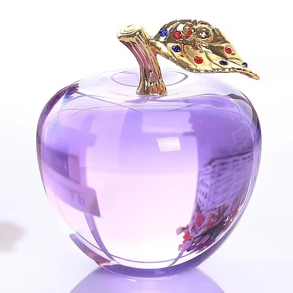 Christmas Crystal Red Apple Paperweight 4