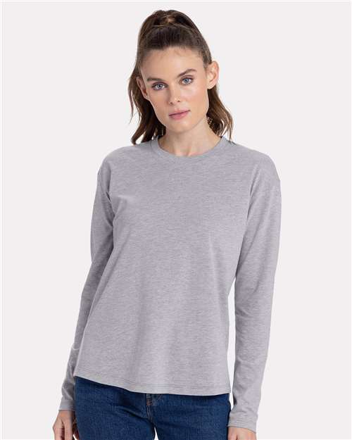 Women's Cotton Relaxed Long Sleeve T-Shirt - 3911 35