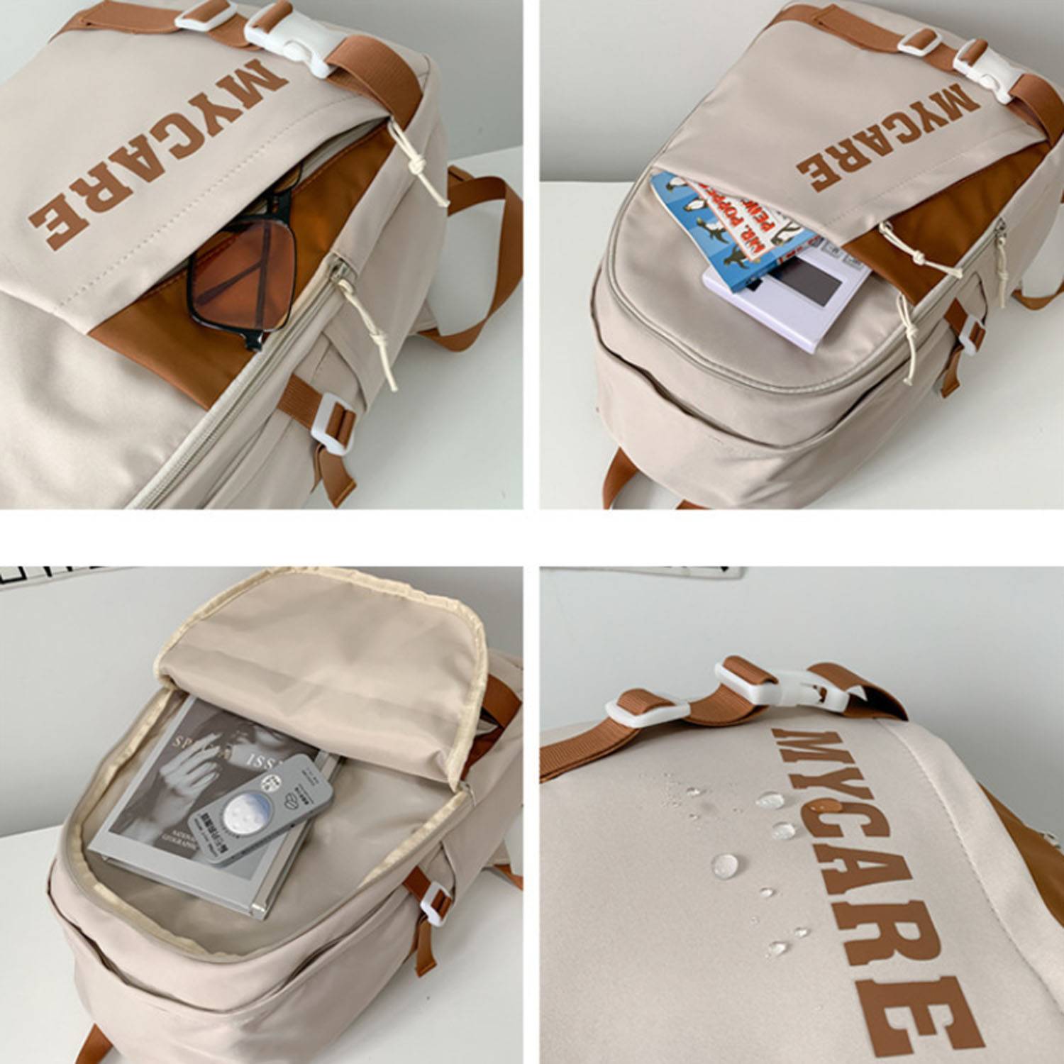 Waterproof Nylon Backpack Anti-Theft Pocket 4