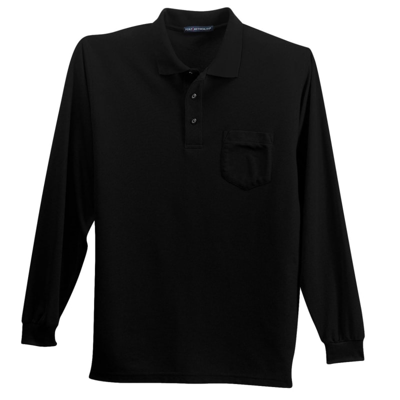 Port Authority Long Sleeve Silk Touch Polo With Pocket. 11