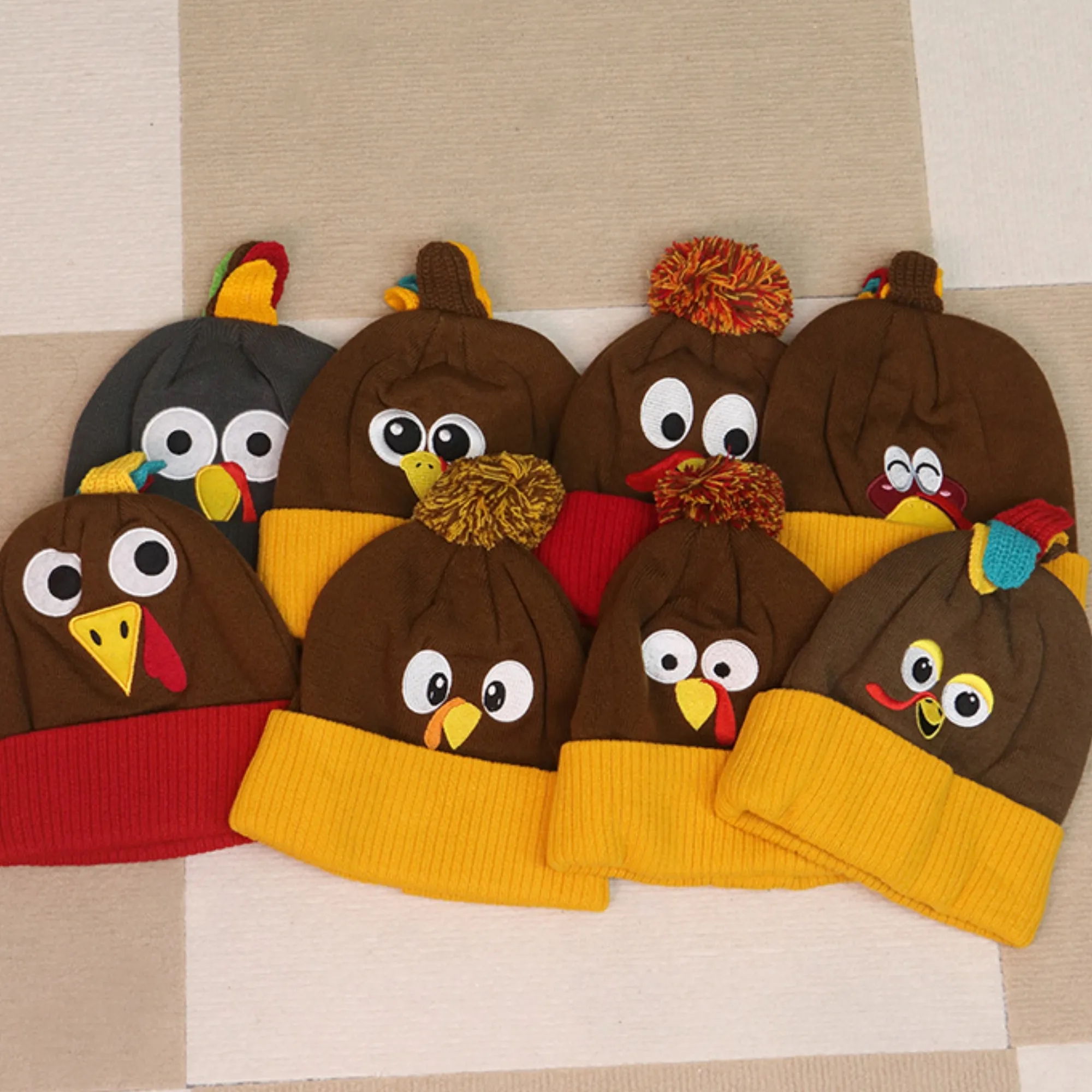 Festive Turkey Knit Cap, Fun Style, Seasonal Gift 2