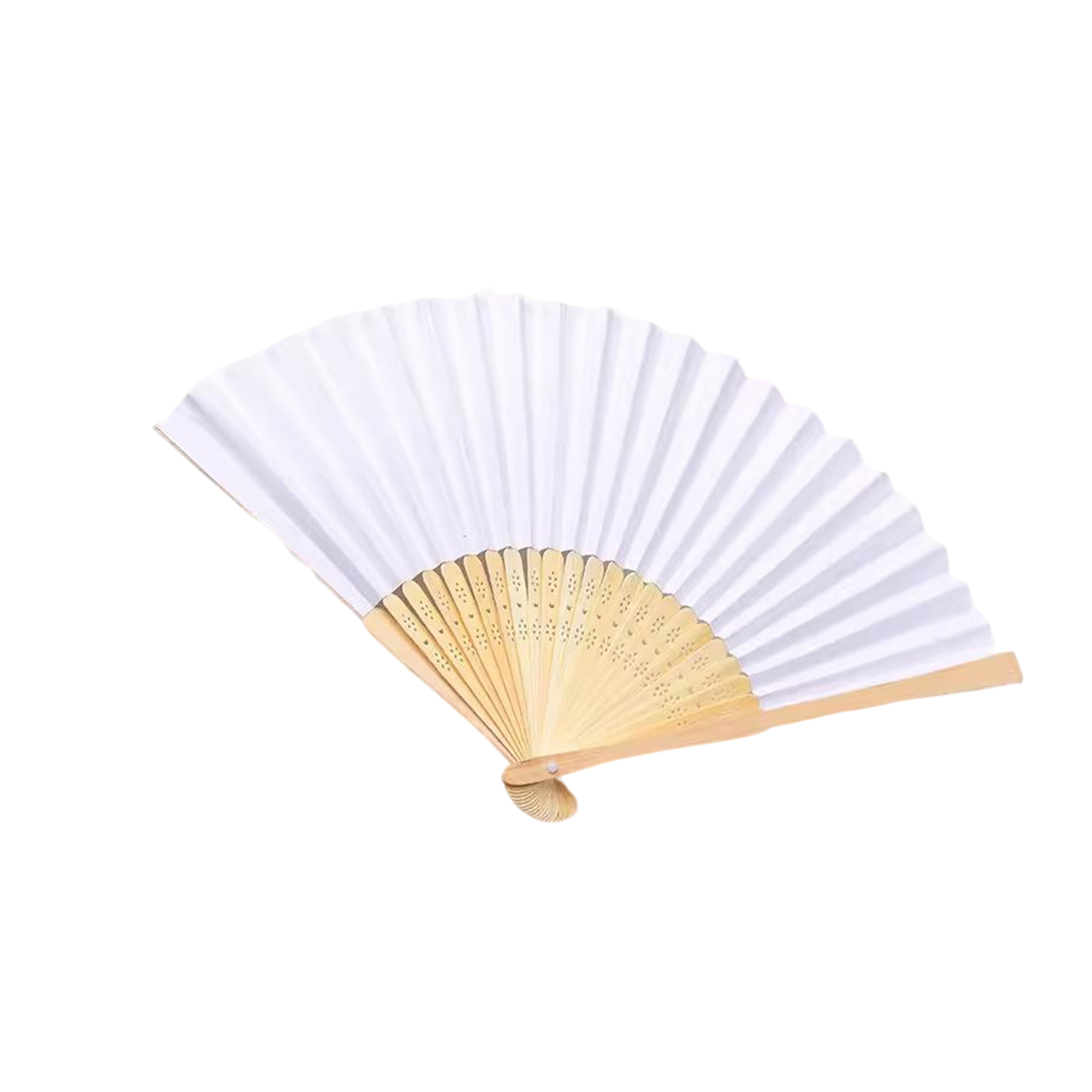 Folding Bamboo Paper Hand Fan With Full Color Print 5