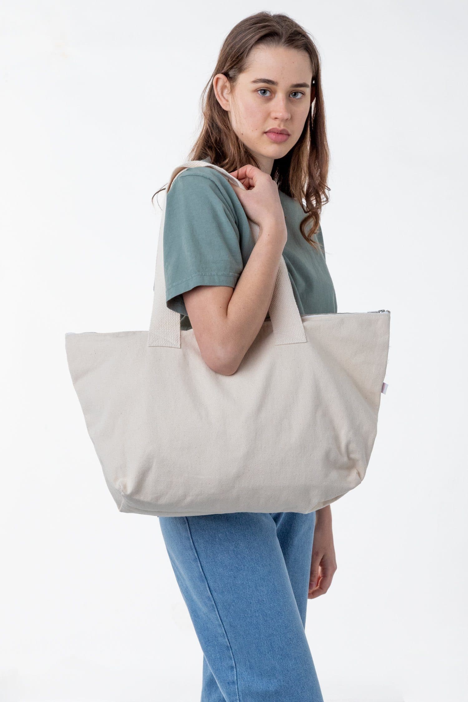 Carry All Zip Tote Bag, custom tote bag with logo imprint 7