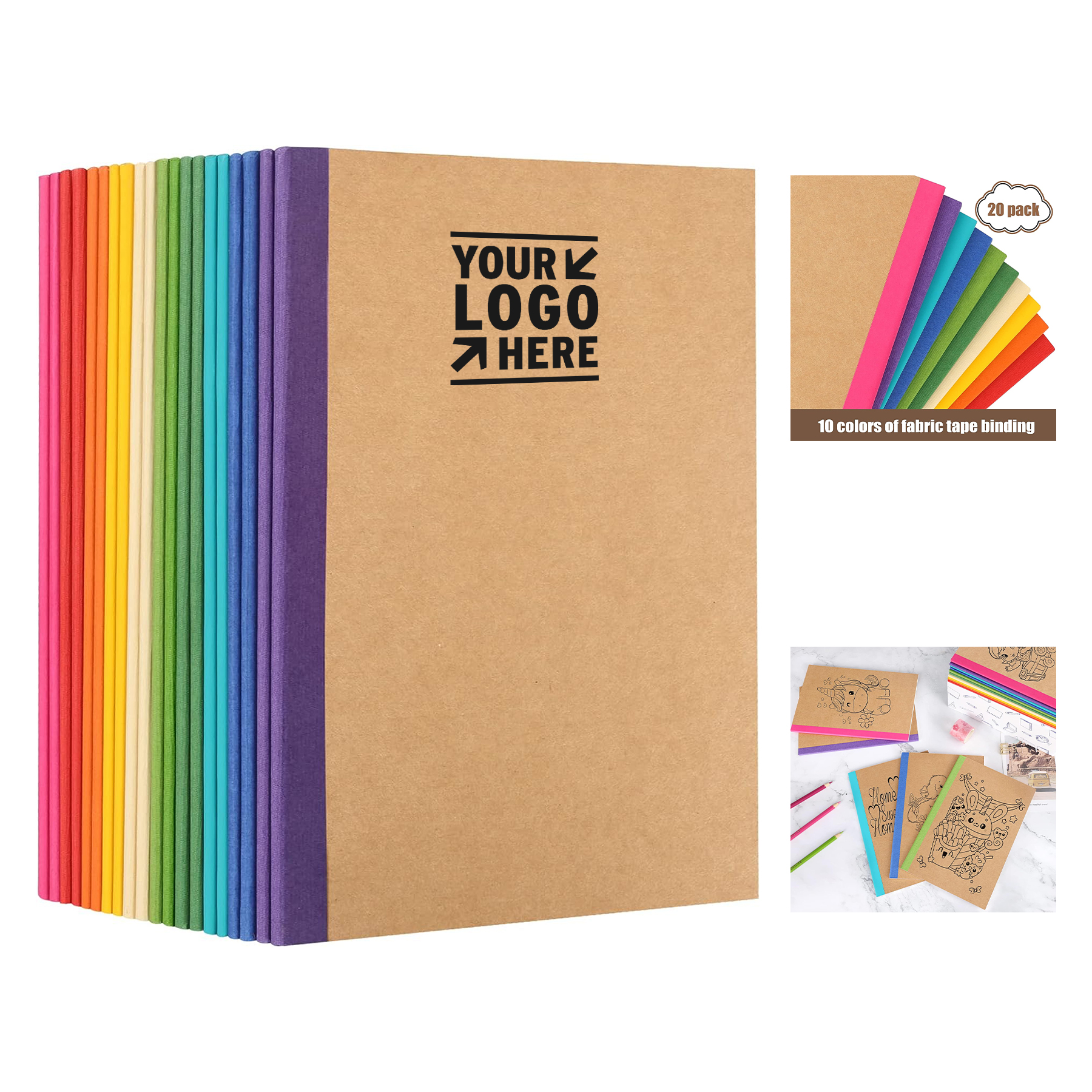 8.3" x 5.5" 30 Sheets kraft Notebook 2