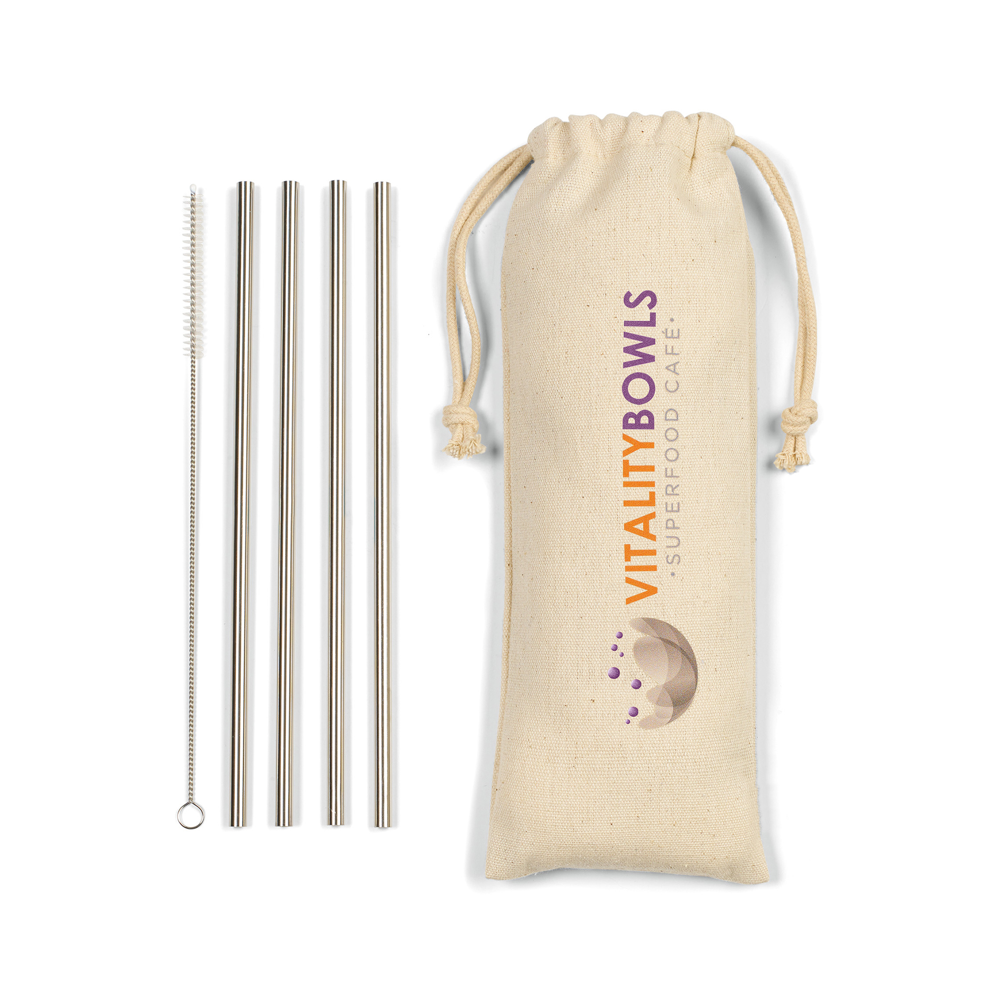 Reed Stainless Steel Straw Set 4