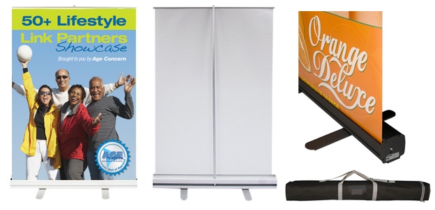 Mini Table Top Retractable Banner Stand - 12"x16.5"