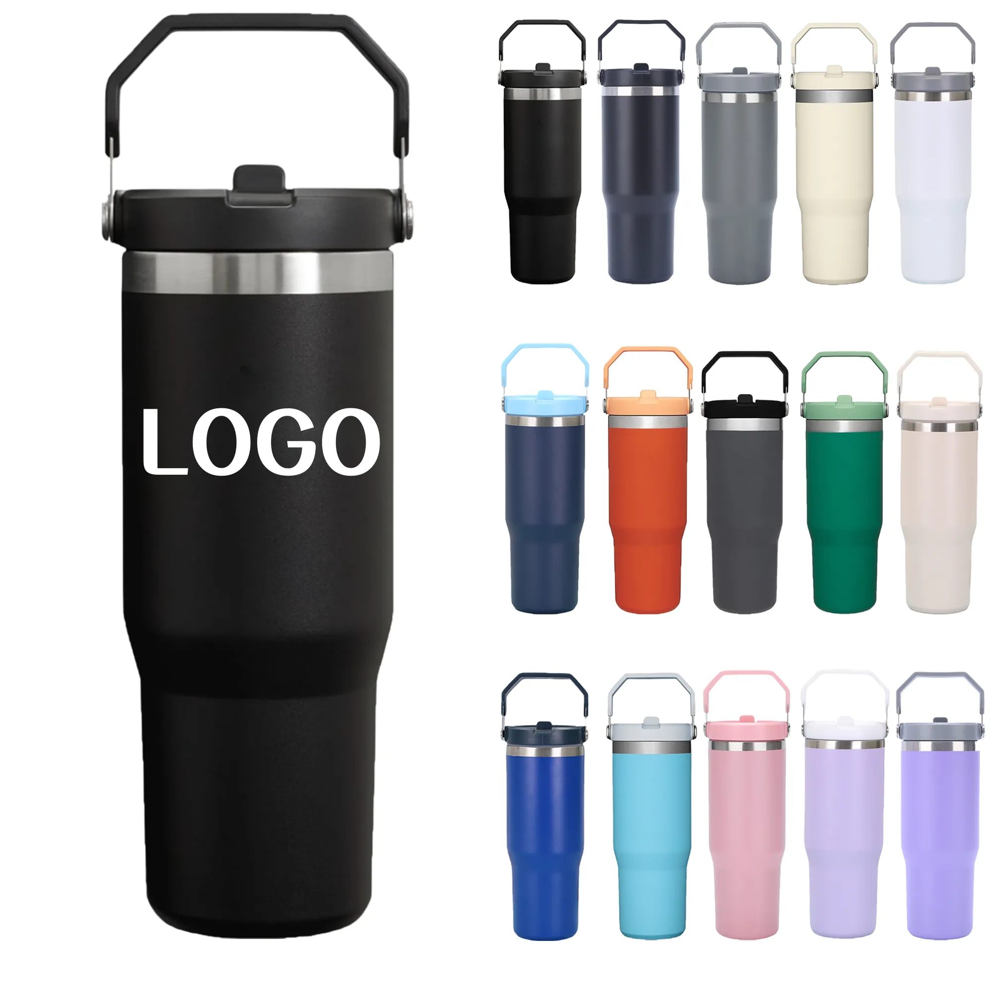 20oz Stainless Steel Tumbler Cup with Straw Leak Resistant 19