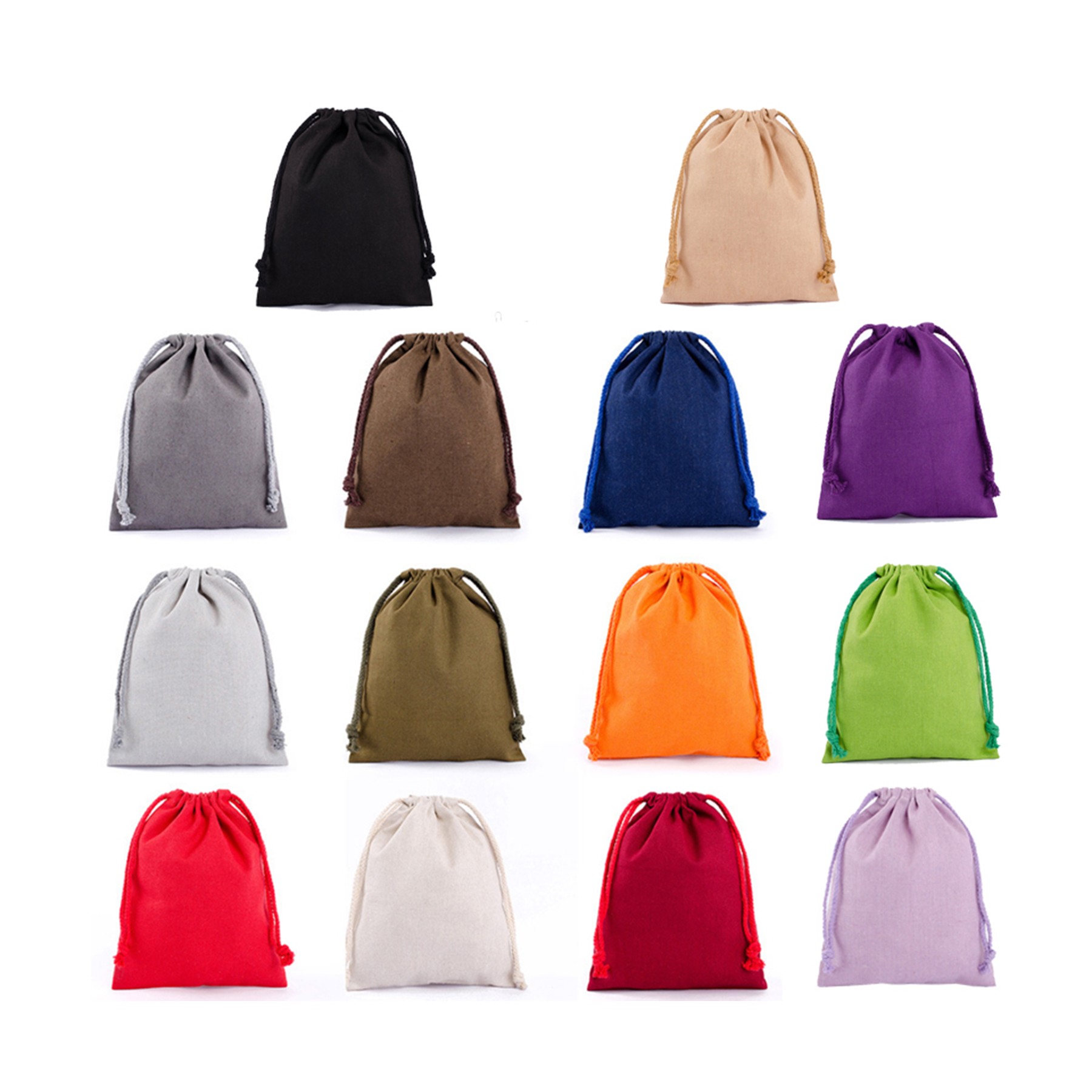 Colorful Linen Drawstring Bag 2