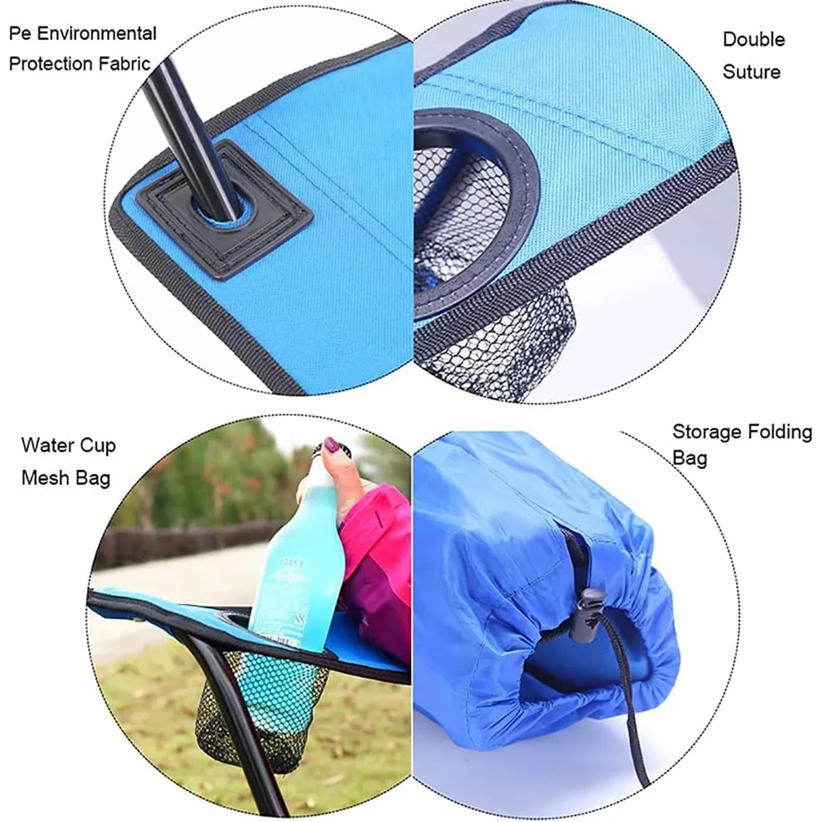 Folding Camping Chair Portable Outdoor Seat Lightweight 10