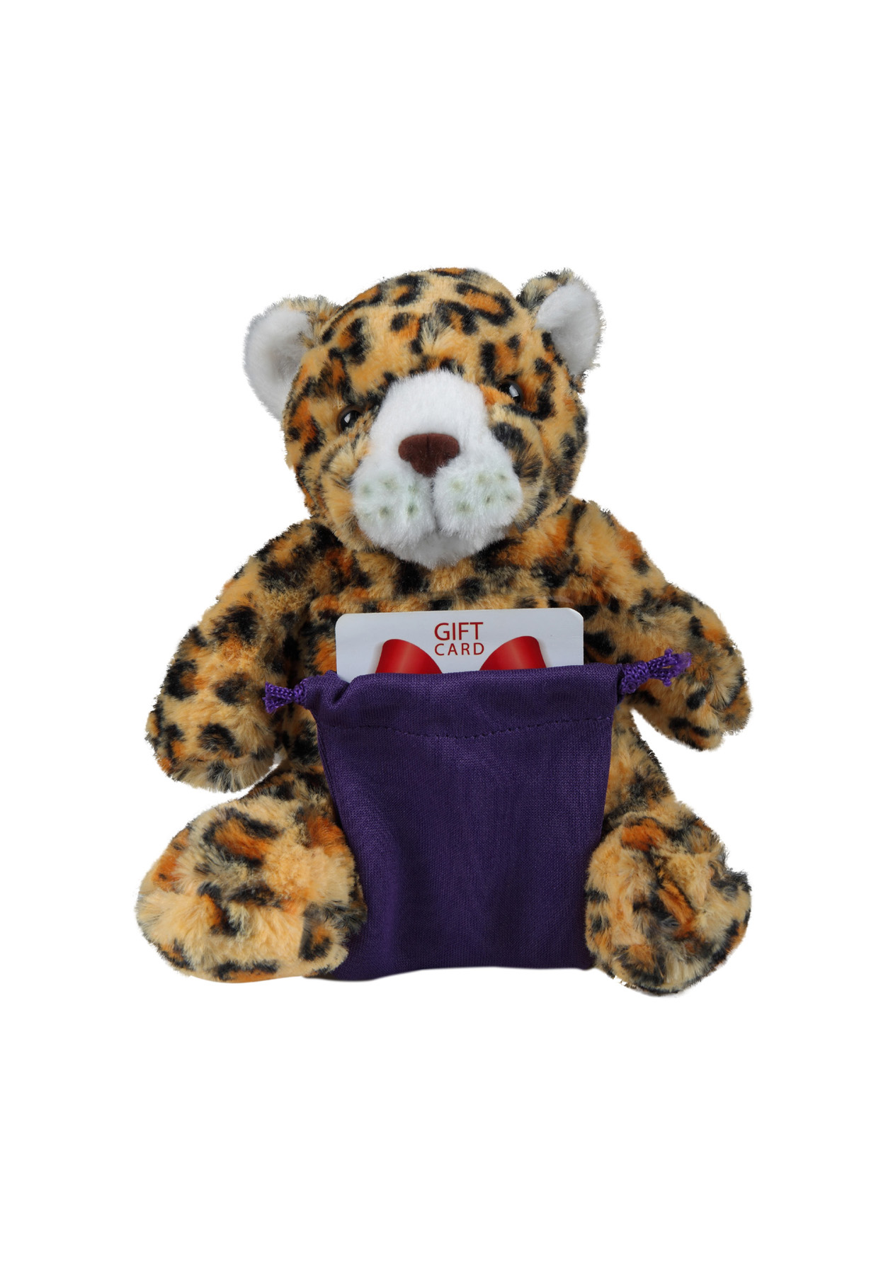 soft plush Leopard with gift card sack