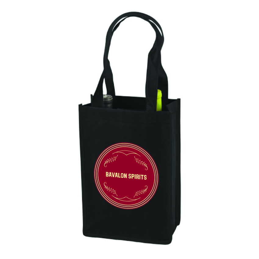 True® 2 Bottle Non-Woven Wine Tote