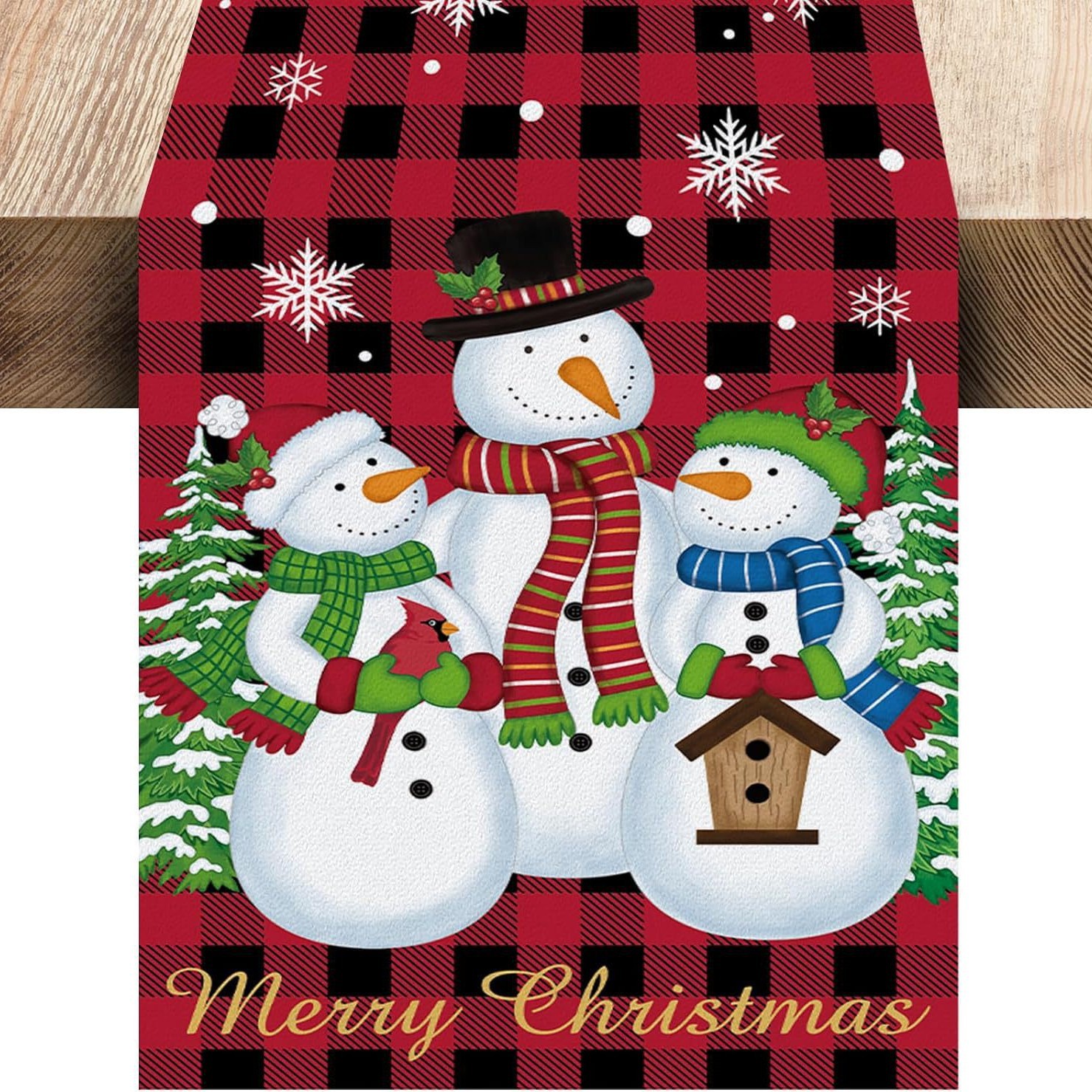 Christmas Trees Merry Xmas Table Runner 5