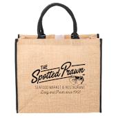 Large Jute Tote, custom tote bag with logo imprint 13