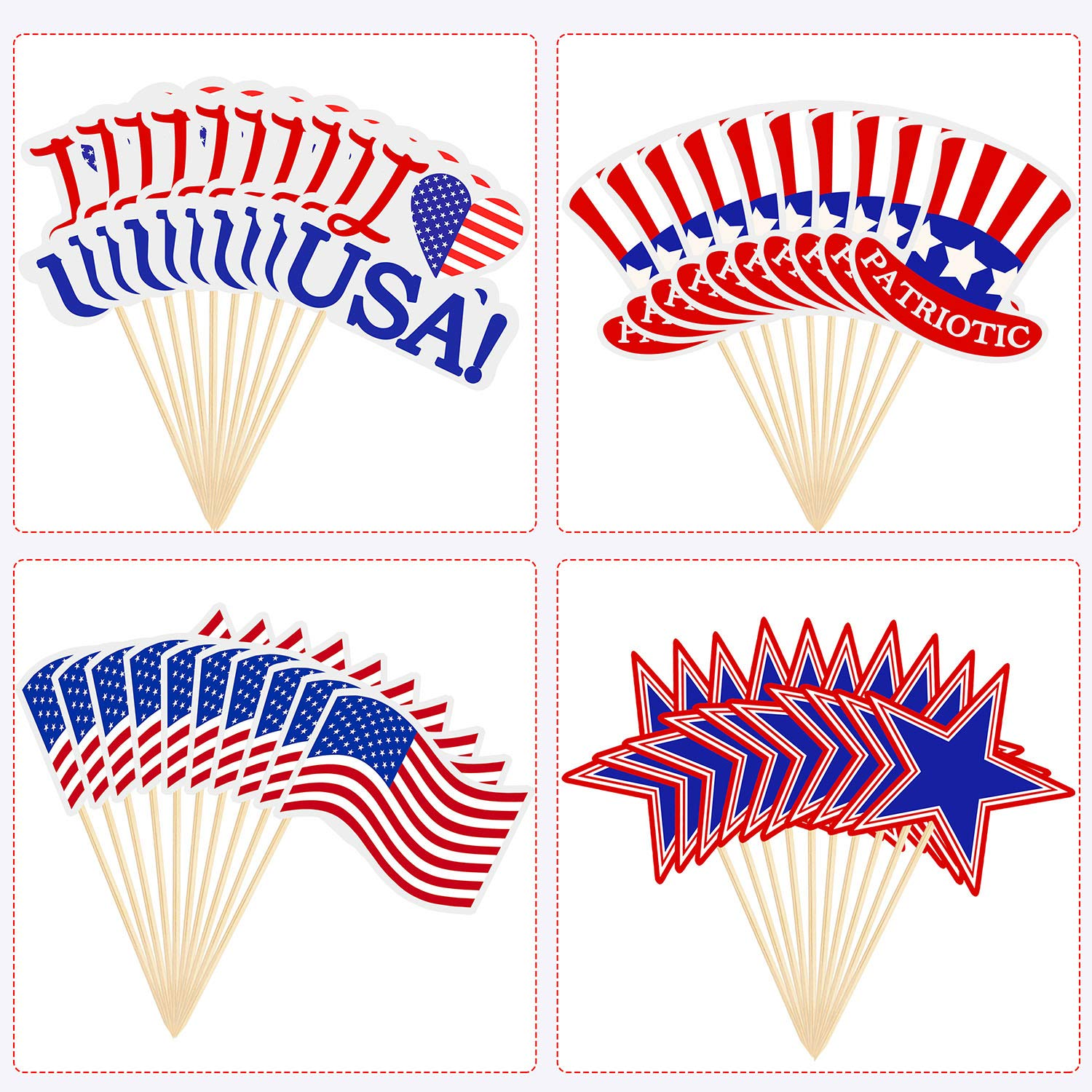 Custom Paper Toothpick Flags - 1" X 1.5" 1