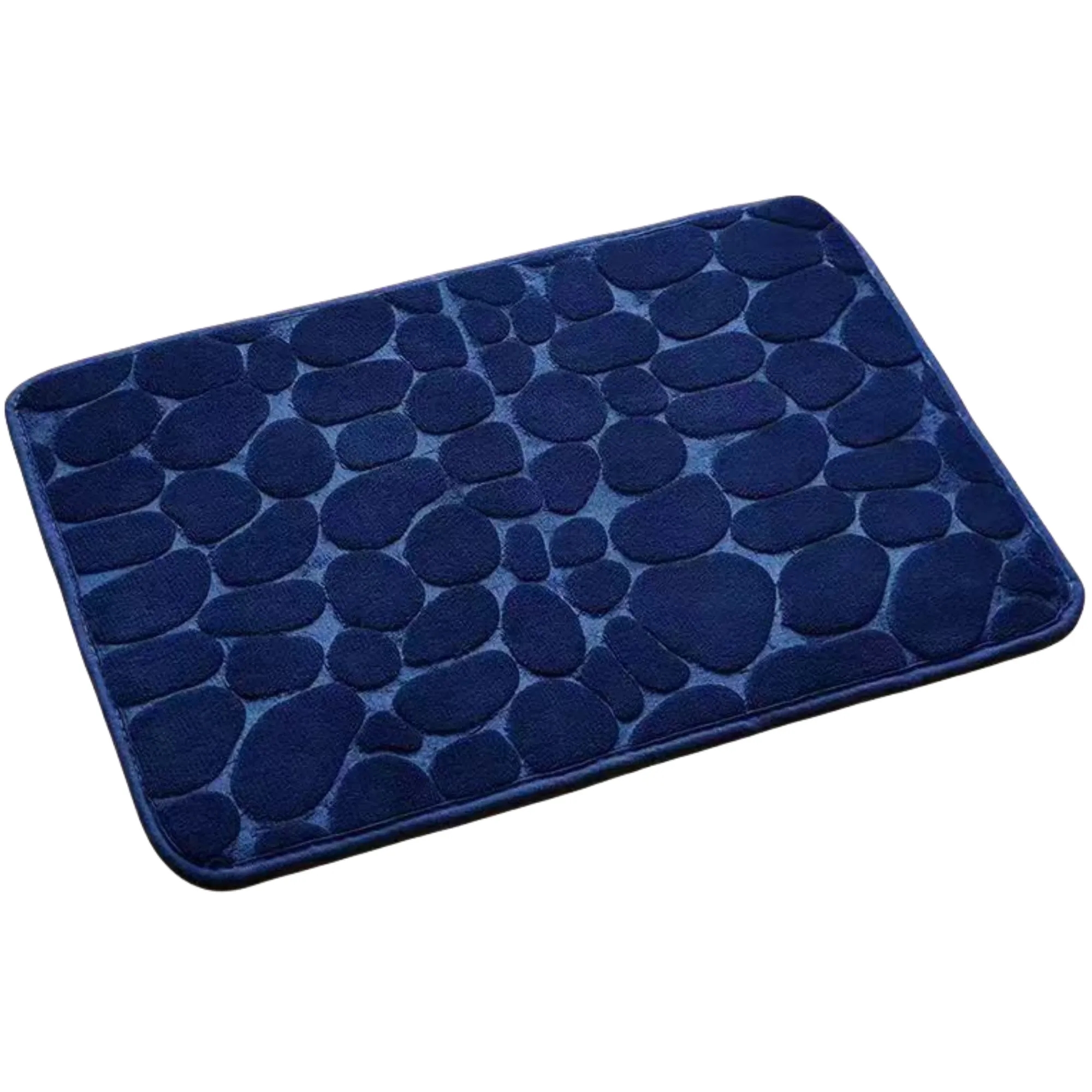 Classic Coral Fleece Rectangular Stone-patterned Floor Mat 3