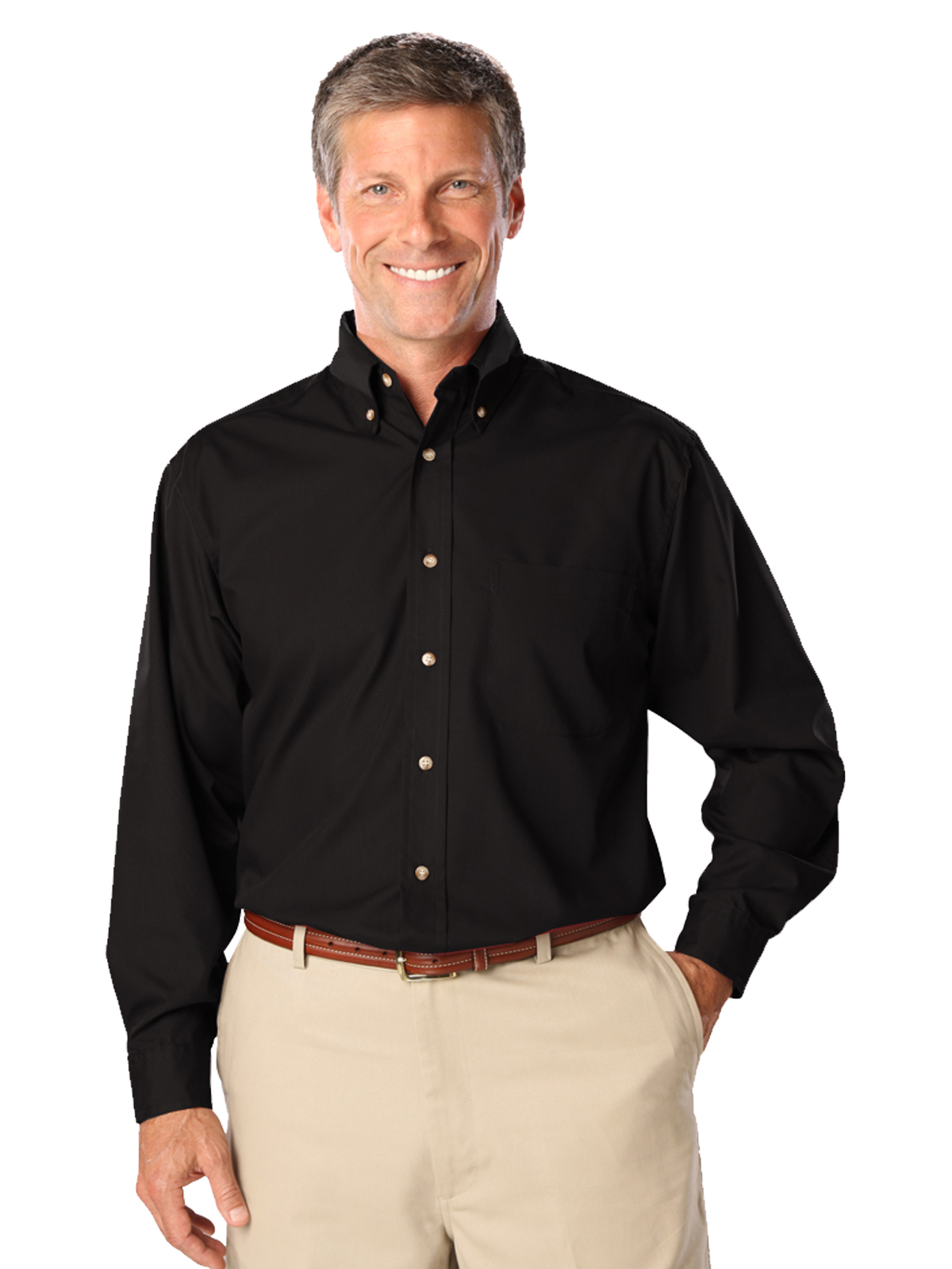 Blue Generation - Men's 1-Pocket Superblend Poplin Shirt 62
