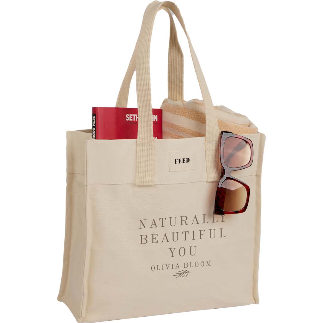 FEED Organic Cotton Market Tote, custom tote bag with logo imprint 39