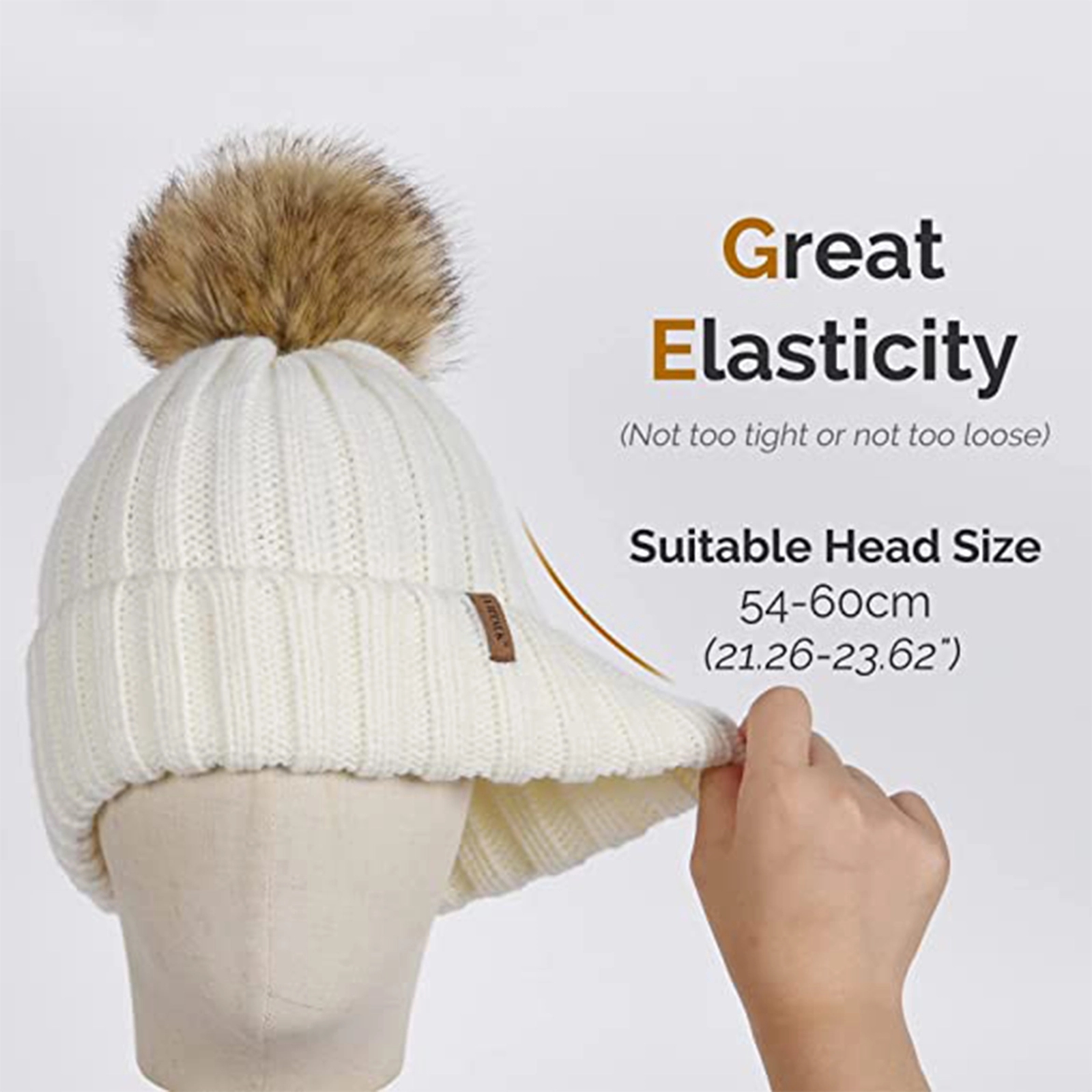Custom Thick Knitted Multiple Color Blend Beanie Winter Hat 2