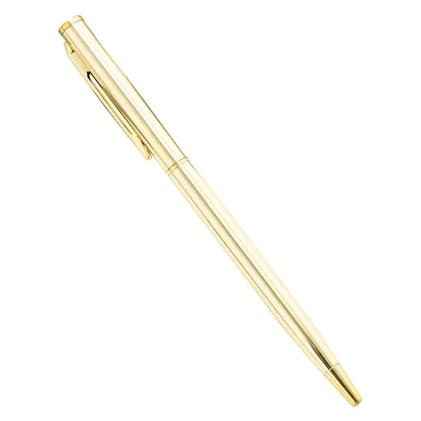 Gold Slim Metallic Retractable Ballpoint Pens 5