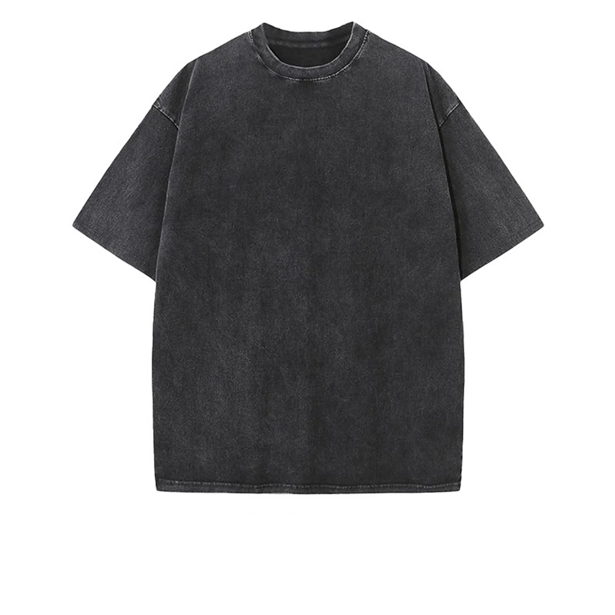 MOQ 20 230gsm Heavyweight Washed Vintage Cotton T Shirt 1