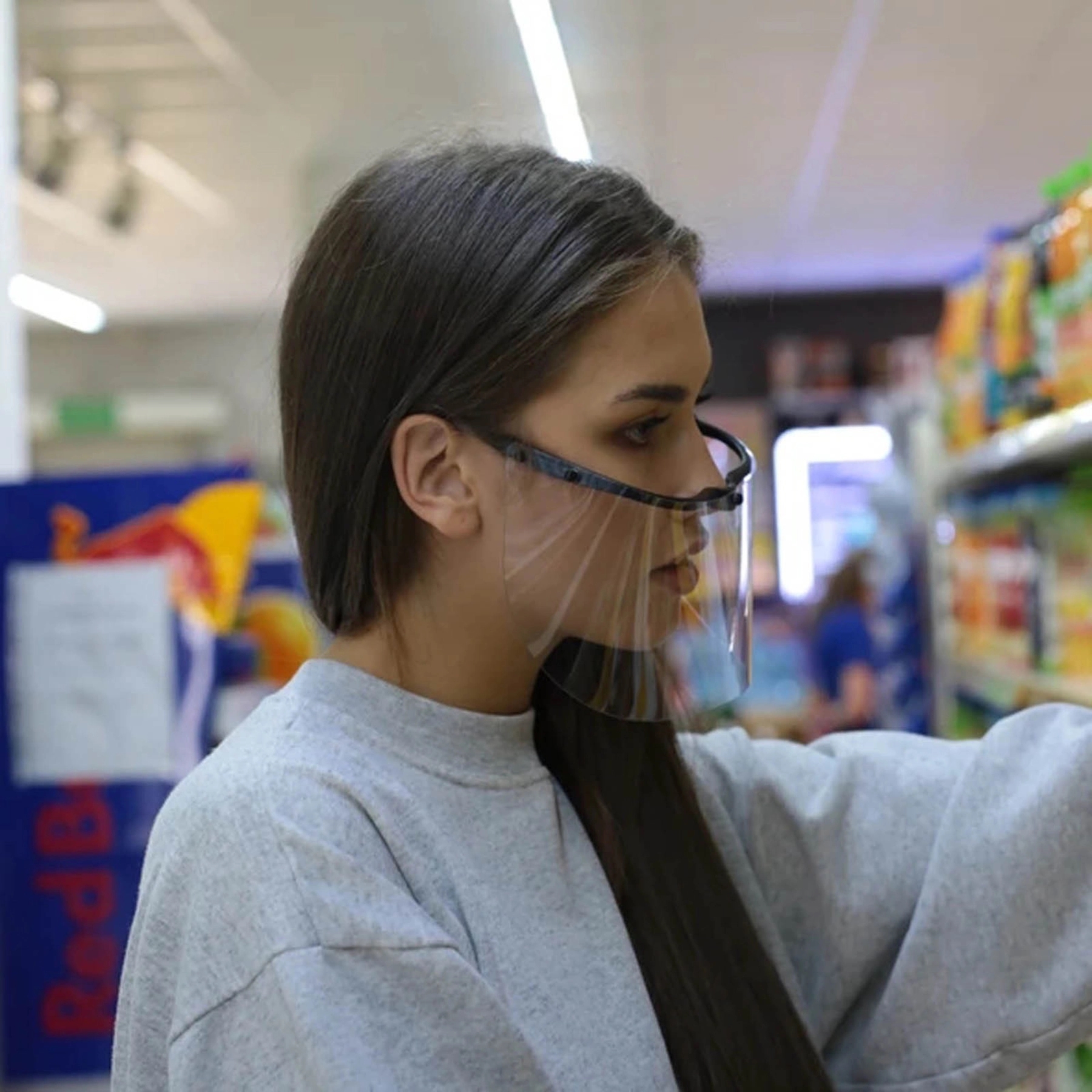 Reusable Plastic Clear Face Mask Transparent Anti-Fog 3