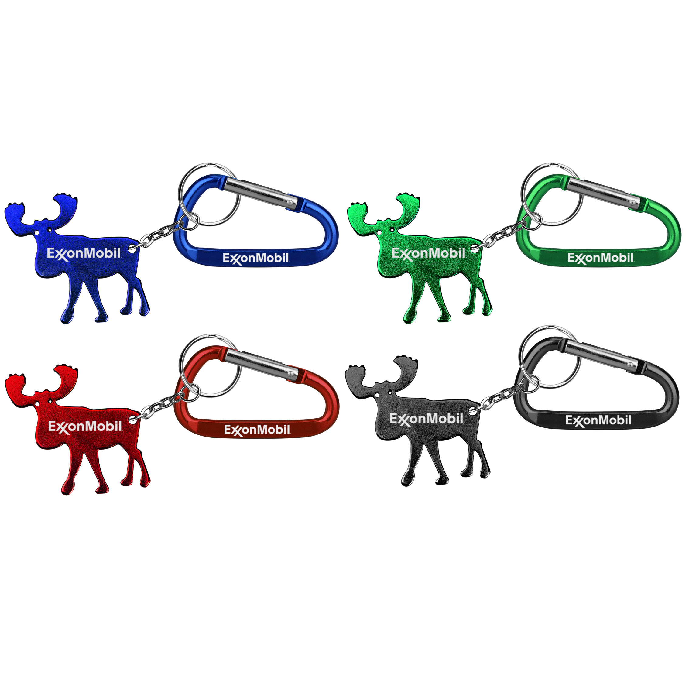 Elk shape bottle opener with key chain and carabiner 5