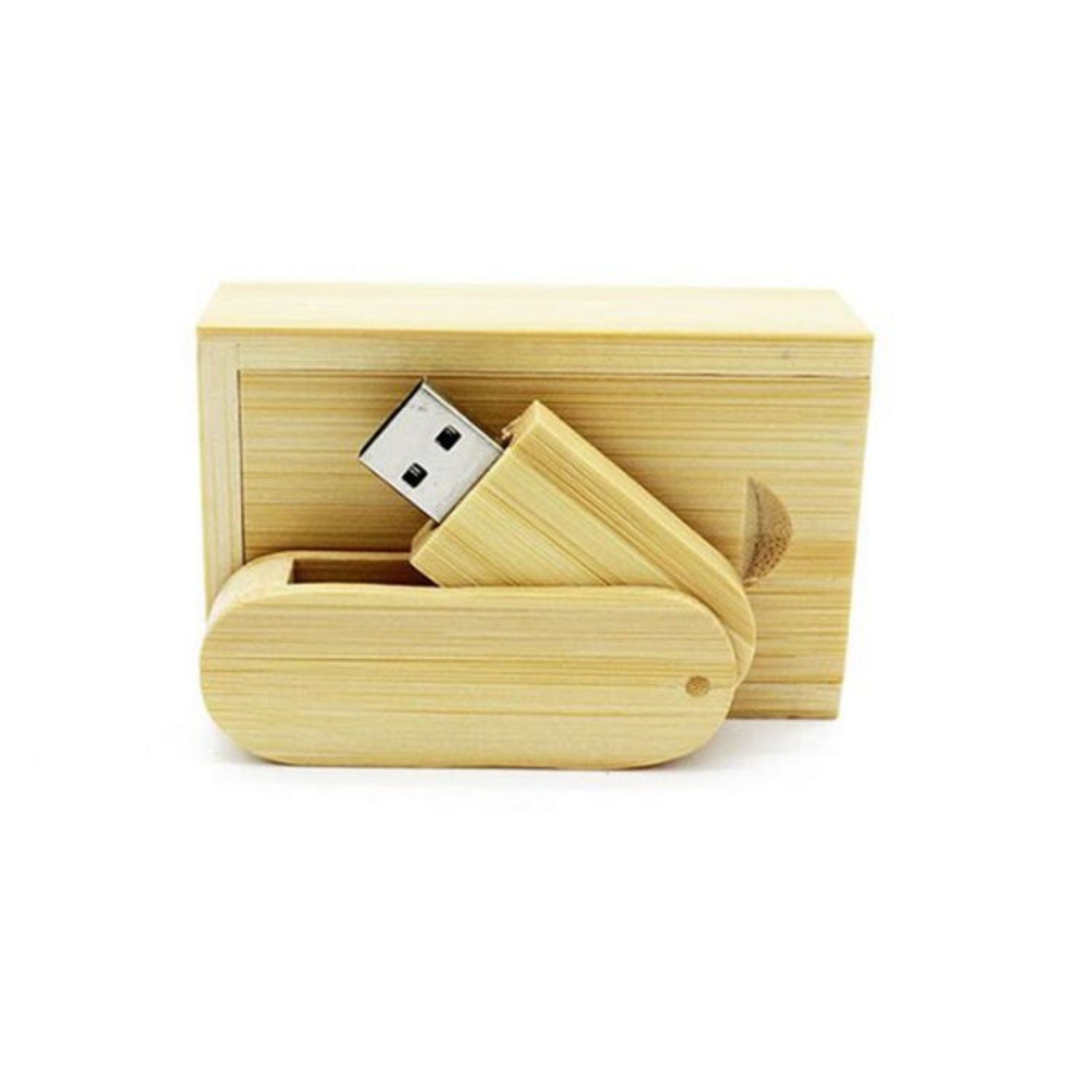 Wooden Swivel USB Flash Drive 3