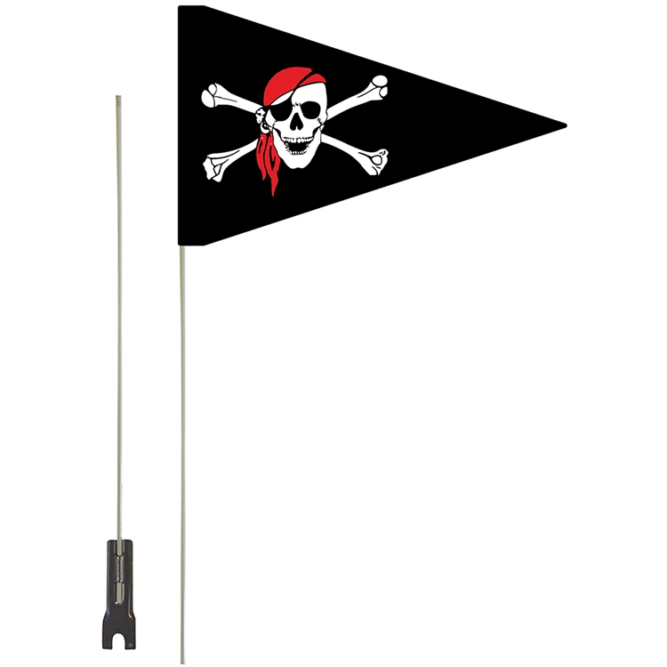 12" x 18" Double Sided PVC Bike Flag with Pole and Bracket 2