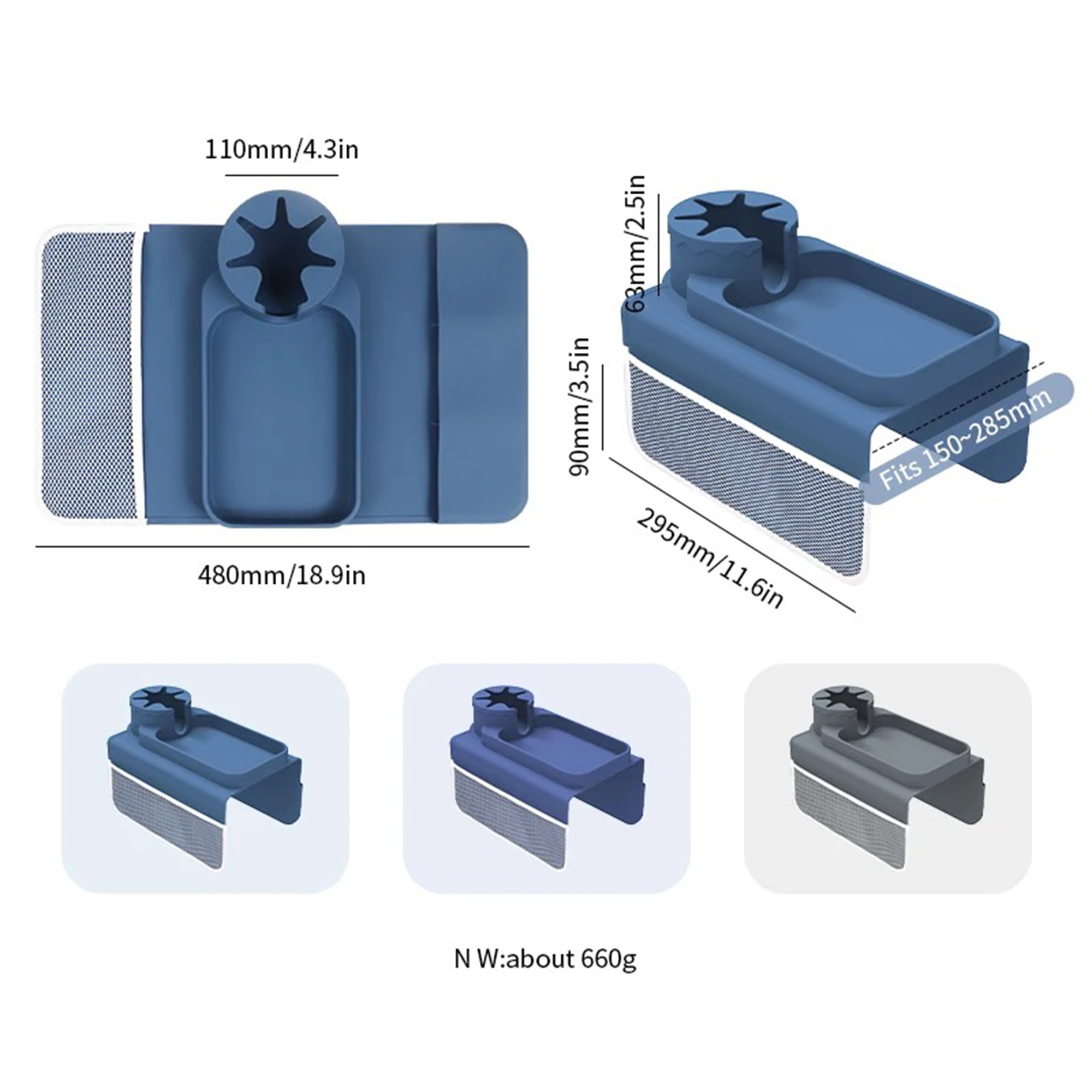 Silicone Sofa Armrest Cup Holder with Multi-Functional Slots 5