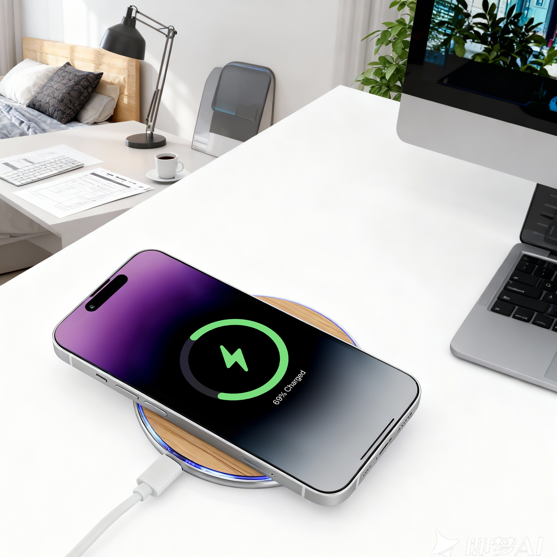 Bamboo 15W Wireless Charging Pad 2
