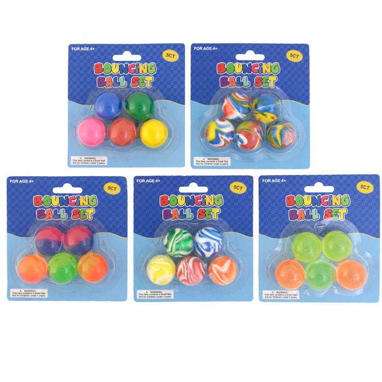 Bouncing Balls 5 Pack - Assorted 2